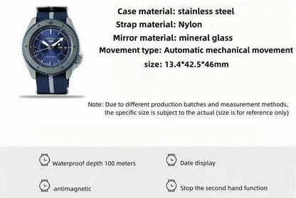 Naruto Uchiha Sasuke Automatic Wrist Watch, Anime Sasuke Chidori Themed Analog Watch, Blue Nylon Strap Sports Wristwatch, Anime Collectible Cosplay Accessory Gift for Naruto Fans