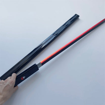 Naruto Uchiha Anime Light Up Katana Sword, Rechargeable LED Glow Samurai Sword with Scabbard, Touch Control Lightsaber Katana, Anime Cosplay Prop Collectible Sword for Naruto Fans