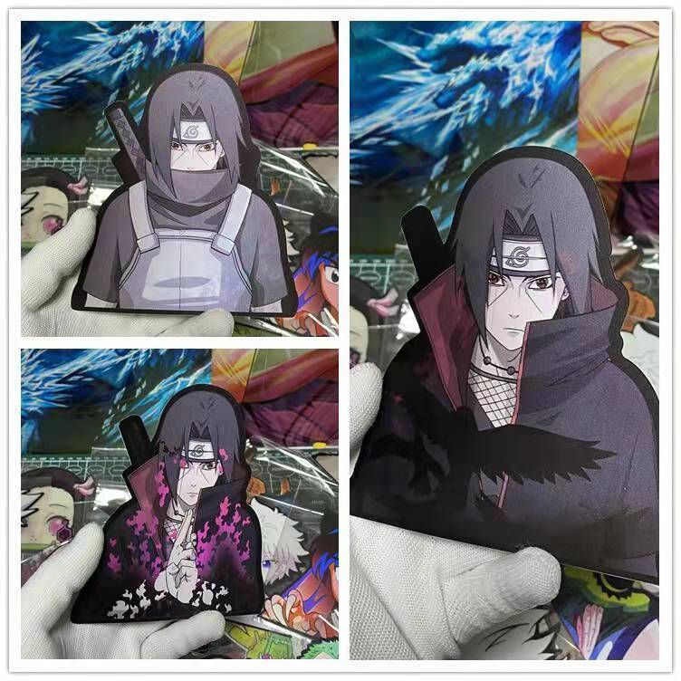 Anime 3D Lenticular Motion Flip Stickers, Demon Slayer Naruto Changing Image Decals, Waterproof Holographic Shift Stickers for Car Laptop Water Bottle Phone Case, Anime Character 3D Illusion Sticker, Fan Collectible Merch Gift
