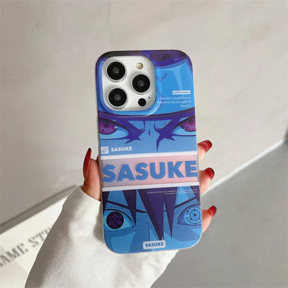 Naruto Anime Phone Case, Naruto Kakashi Sasuke Manga Panel Print Shockproof Hard Protective Phone Cover For iPhone, Cool Anime Character Phone Shell, Anime Fan Gift