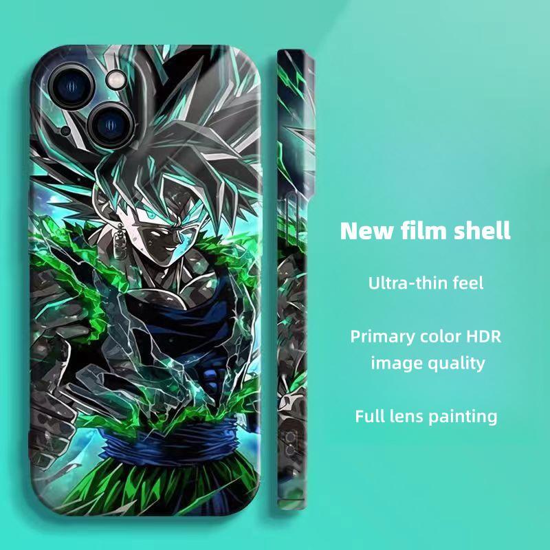 Dragon Ball Z Anime Phone Case for iPhone, Ultra Instinct Goku Vegeta Broly Character Print Protective Cover, DBZ Cool Manga Shockproof Film Phone Shell for iPhone Series Anime Fans