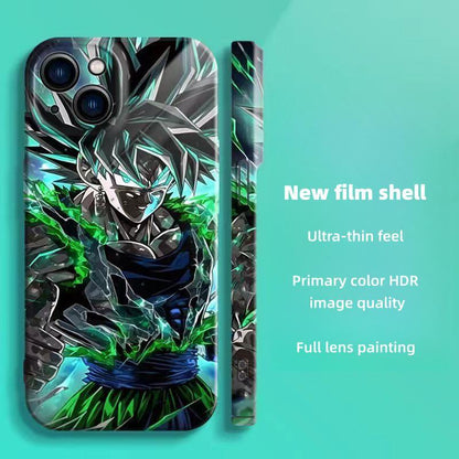 Dragon Ball Z Anime Phone Case for iPhone, Ultra Instinct Goku Vegeta Broly Character Print Protective Cover, DBZ Cool Manga Shockproof Film Phone Shell for iPhone Series Anime Fans