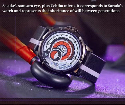 Boruto Naruto Next Generations Anime Wrist Watch, Uzumaki Boruto Sasuke Sarada Sharingan Analog Quartz Watch, Silicone Strap Anime Cosplay Watch, Collectible Gift for Naruto Anime Fans