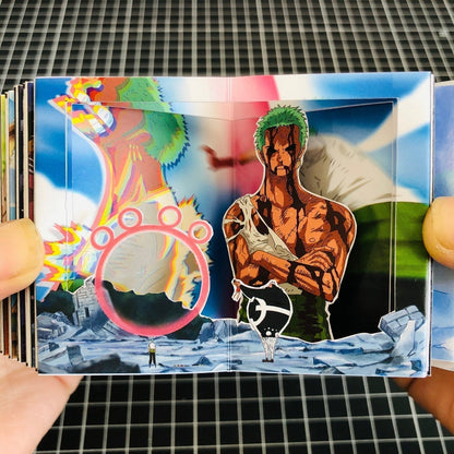 One Piece 3D Paper Scene Book DIY Cutting Model Kit, Anime Layered Paper Art Craft, Handmade Paper Cut Diorama, Desktop Display Decoration, Creative Gift for One Piece Fans