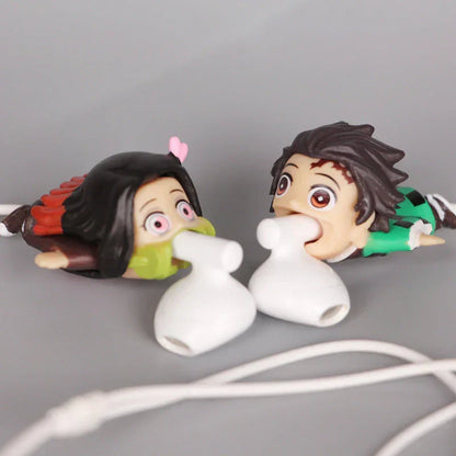 Demon Slayer Anime Cable Bite Protector, Cute Kimetsu no Yaiba Cable Saver, Cartoon Character Charger Cord Protector, Anti-break Cable Sleeve, Demon Slayer Collectible Cable Accessories, Gift for Anime Fans