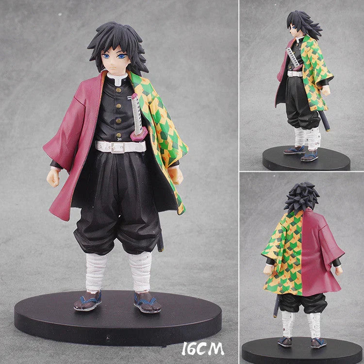 Demon Slayer Kimetsu no Yaiba Anime Figure, Tanjiro Nezuko Zenitsu Inosuke Shinobu Rengoku Collectible Statue, Demon Slayer Character Model Toy, Anime Figurine Desk Decor Gift for Anime Fans