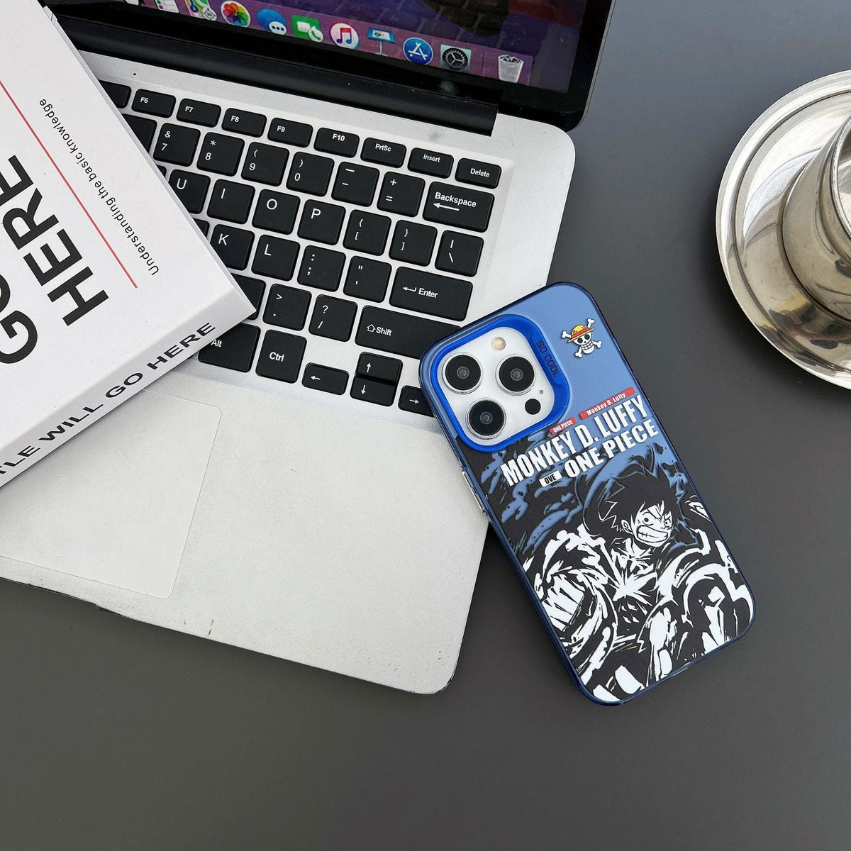 One Piece Anime Phone Case, Luffy Zoro Manga Print Shockproof Protective Cover, Colorful Camera Frame Phone Shell, One Piece Merch Phone Case for iPhone