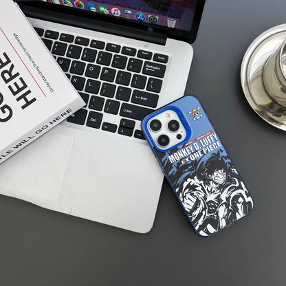 One Piece Anime Phone Case, Luffy Zoro Manga Print Shockproof Protective Cover, Colorful Camera Frame Phone Shell, One Piece Merch Phone Case for iPhone