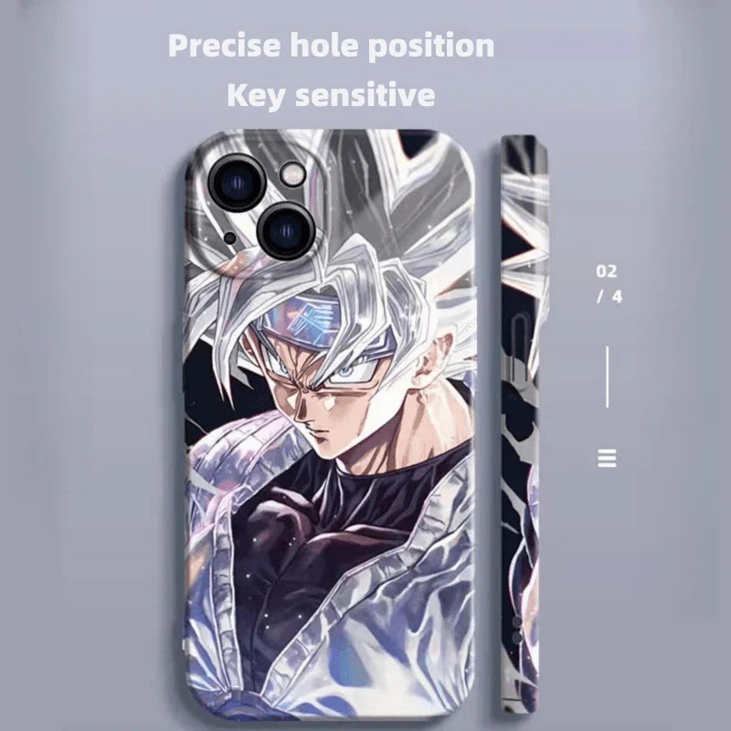 Dragon Ball Z Anime Phone Case for iPhone, Ultra Instinct Goku Vegeta Broly Character Print Protective Cover, DBZ Cool Manga Shockproof Film Phone Shell for iPhone Series Anime Fans