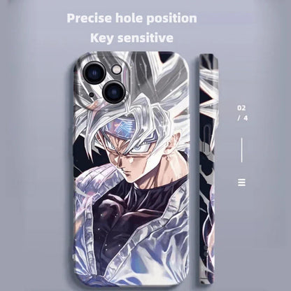 Dragon Ball Z Anime Phone Case for iPhone, Ultra Instinct Goku Vegeta Broly Character Print Protective Cover, DBZ Cool Manga Shockproof Film Phone Shell for iPhone Series Anime Fans