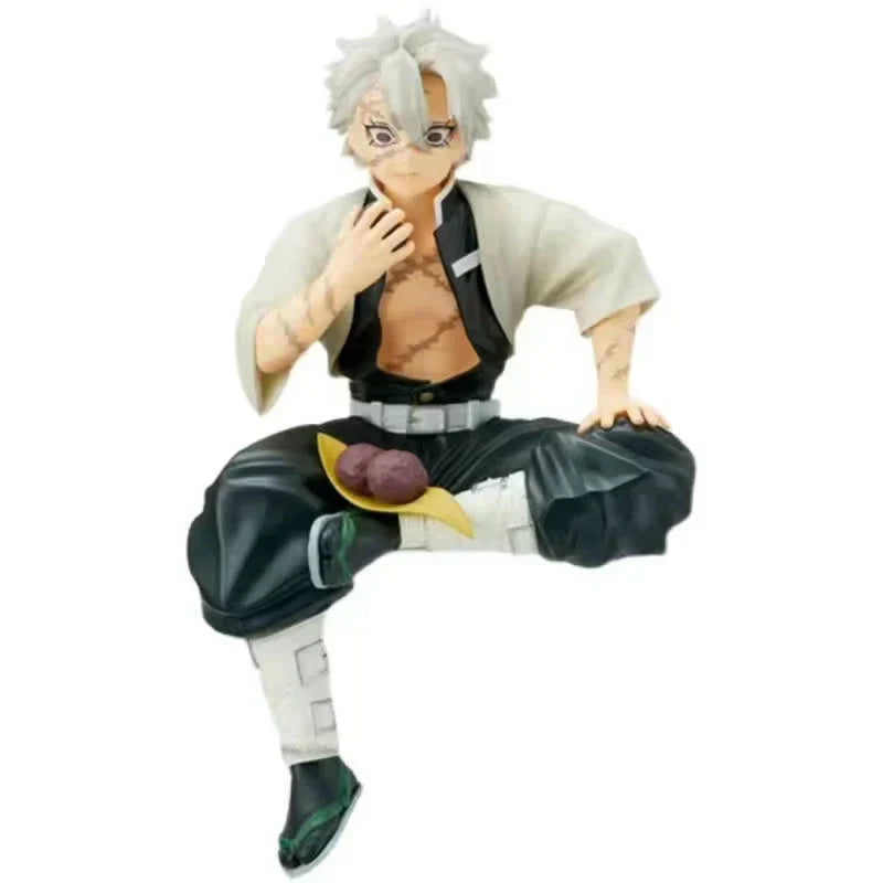 Demon Slayer Noodle Stopper Sitting Figure, Anime PVC Statue Figurine, Tanjiro Nezuko Zenitsu Inosuke Giyuu Shinobu Mitsuri Hashira Collectible Model, Desktop Ornament Anime Fan Gift