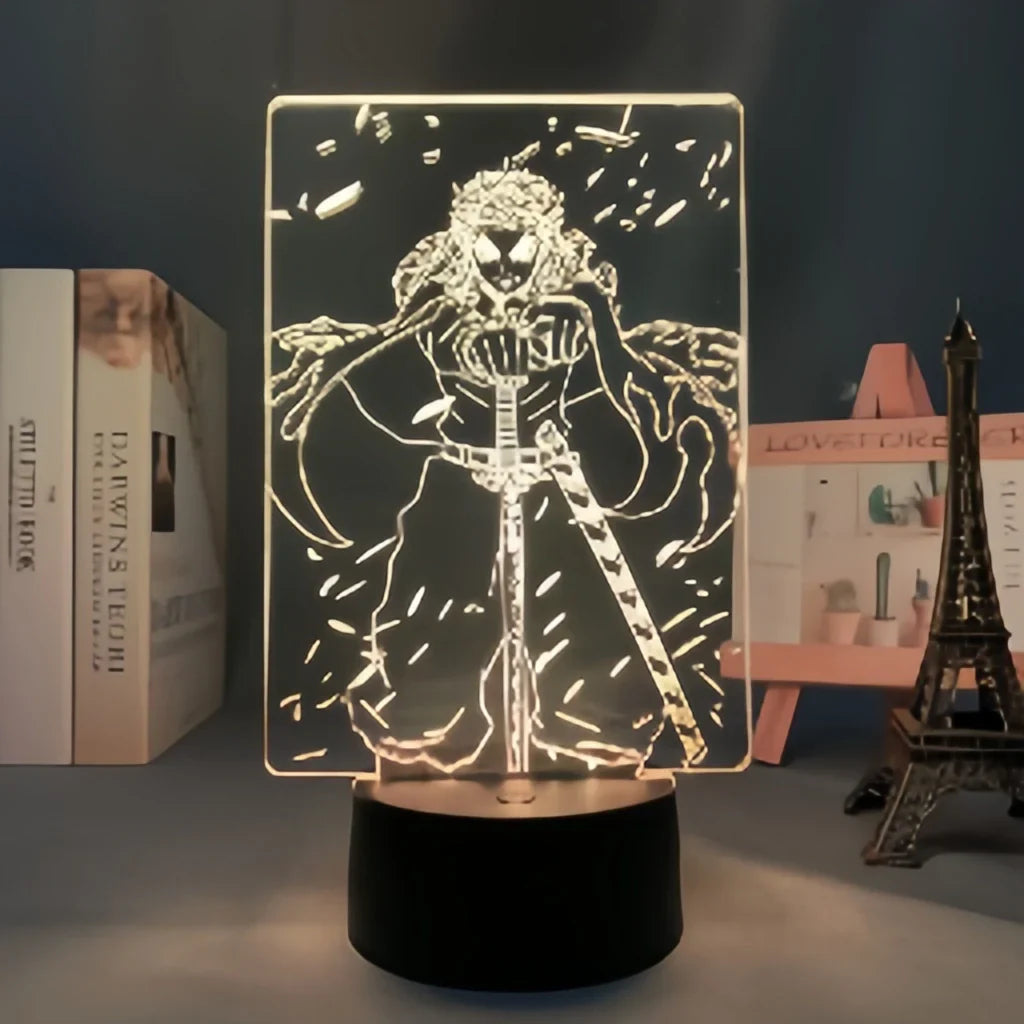 Demon Slayer 3D Illusion LED Night Light, Kimetsu No Yaiba Anime Character Table Lamp, Touch Control 7 Color Changing Acrylic Night Lamp, Bedroom Desktop Decor Birthday Gift for Demon Slayer Fans