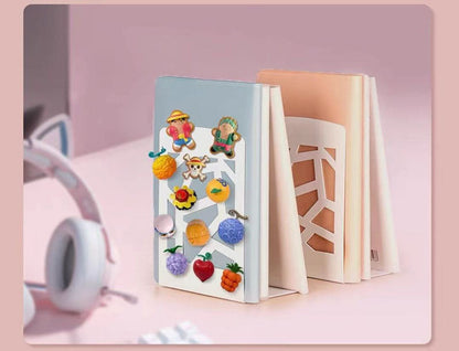 One Piece Anime Fridge Magnets Blind Box, Cute Luffy Zoro Sanji Fruit Dessert Series 3D Magnet Collectible Figures, One Piece Refrigerator Magnets Ornament, Blind Box Gift for One Piece Fans