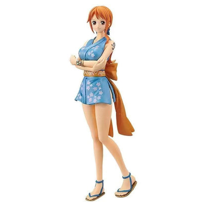 One Piece Wano Country Anime Figures, Luffy Zoro Sanji Nami Robin Chopper Brook Whitebeard PVC Statue, Wano Outfit Collectible Figurine, Desk Shelf Display Decoration, Birthday Gift for One Piece Anime Fans