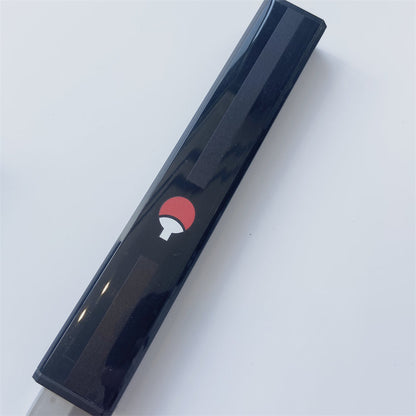 Naruto Uchiha Anime Light Up Katana Sword, Rechargeable LED Glow Samurai Sword with Scabbard, Touch Control Lightsaber Katana, Anime Cosplay Prop Collectible Sword for Naruto Fans