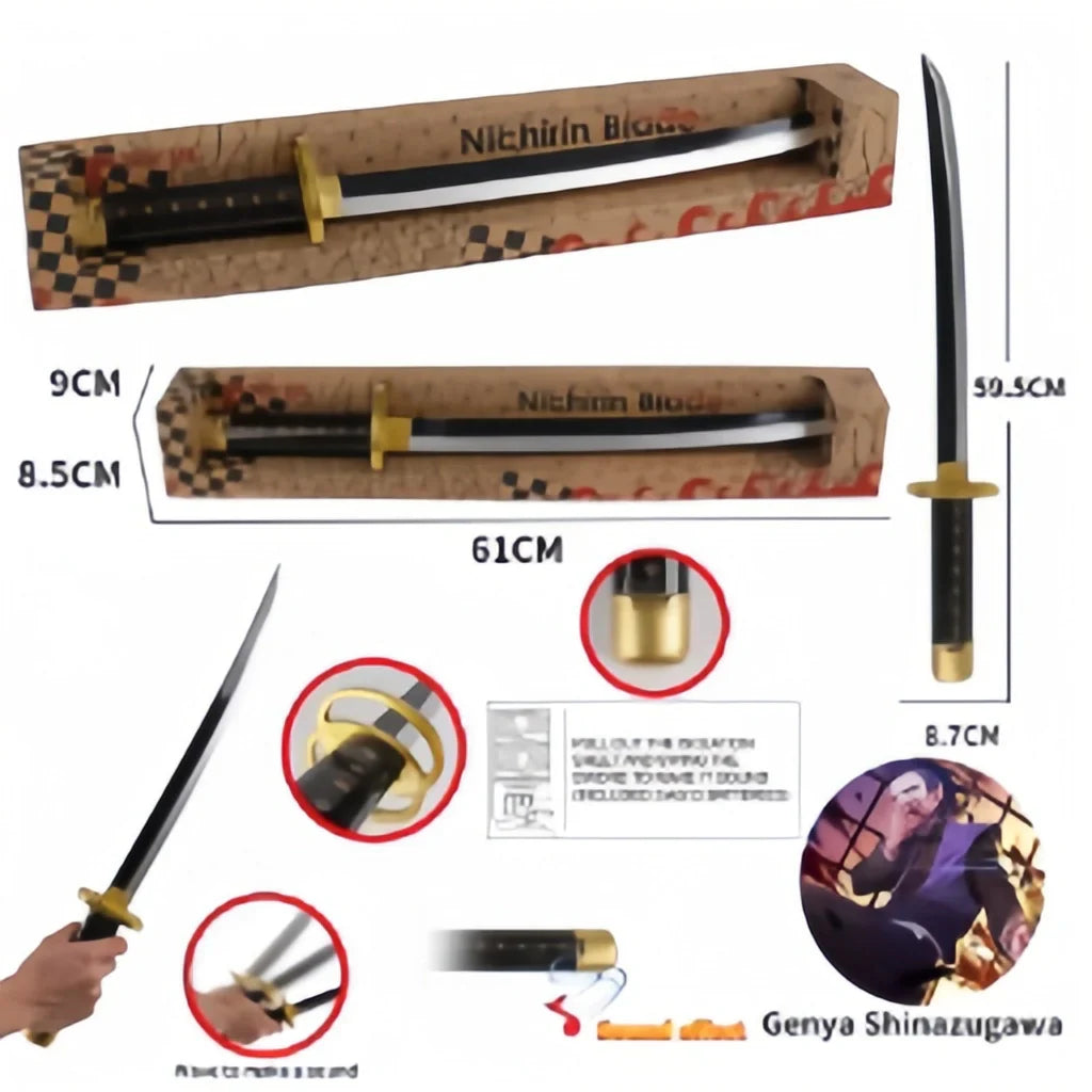 Demon Slayer Mini Nichirin Sword Metal Replica, Kimetsu No Yaiba Hashira Katana Model with Scabbard, Anime Weapon Collection Desk Ornament, Mini Katana Toy Gift for Demon Slayer Fans