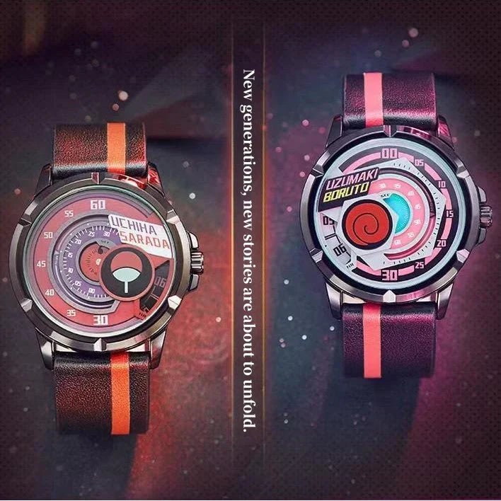 Boruto Naruto Next Generations Anime Wrist Watch, Uzumaki Boruto Sasuke Sarada Sharingan Analog Quartz Watch, Silicone Strap Anime Cosplay Watch, Collectible Gift for Naruto Anime Fans