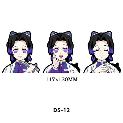 Demon Slayer 3D Lenticular Motion Stickers, Anime Changing Flip Stickers, Nezuko Tanjiro Zenitsu Giyuu Mitsuri Shinobu Waterproof Decals, Holographic Shift Stickers for Laptop Water Bottle Car, Anime Fan Collectible Sticker