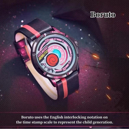Boruto Naruto Next Generations Anime Wrist Watch, Uzumaki Boruto Sasuke Sarada Sharingan Analog Quartz Watch, Silicone Strap Anime Cosplay Watch, Collectible Gift for Naruto Anime Fans