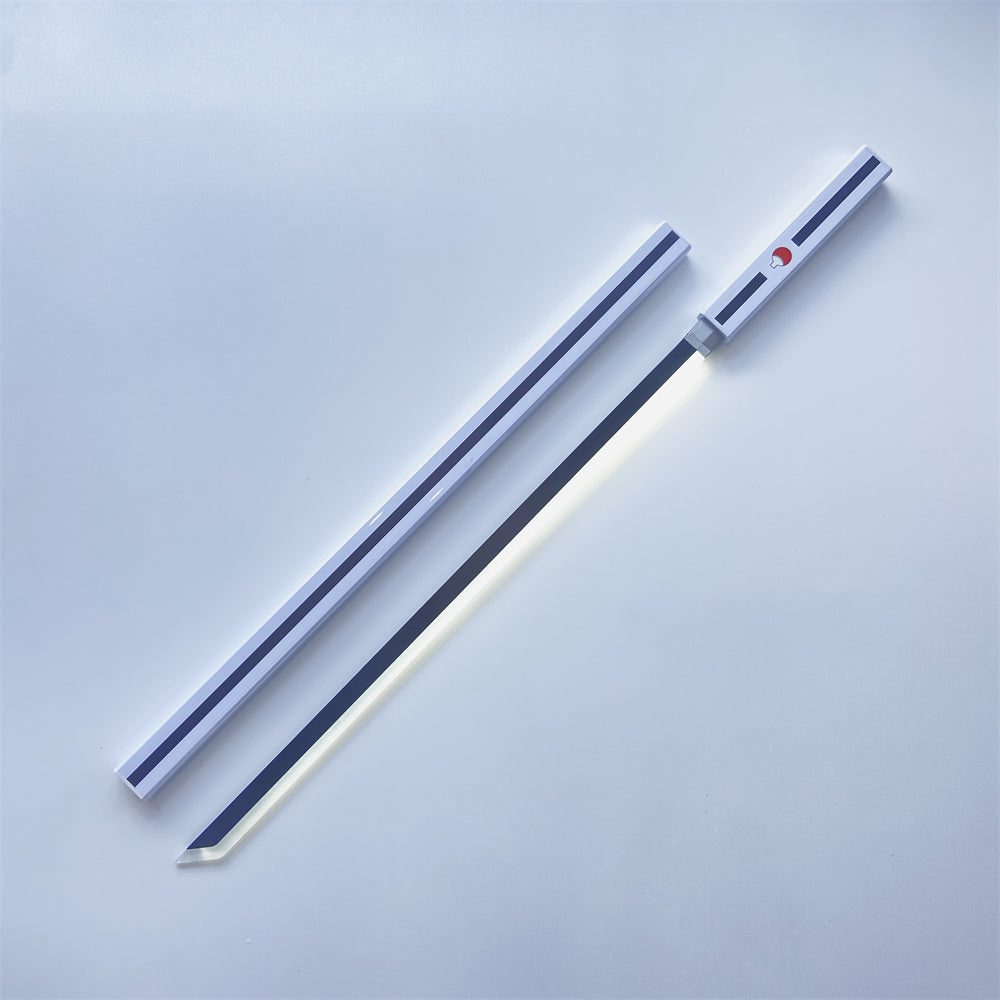 Naruto Uchiha Anime Light Up Katana Sword, Rechargeable LED Glow Samurai Sword with Scabbard, Touch Control Lightsaber Katana, Anime Cosplay Prop Collectible Sword for Naruto Fans