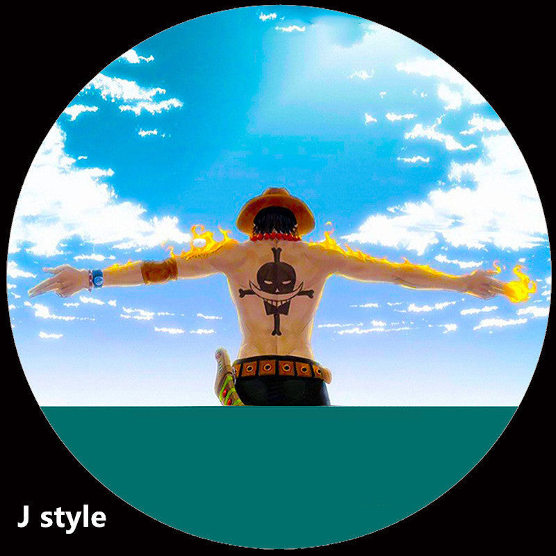 One Piece Anime Car Door Projector Light, HD Auto Sensor Welcome Courtesy Logo Shadow Light, Luffy Zoro Ace Anime LED Car Door Projector, Wireless Car Accessory Decor Lamp for One Piece Fans