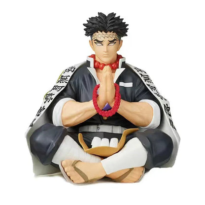 Demon Slayer Noodle Stopper Sitting Figure, Anime PVC Statue Figurine, Tanjiro Nezuko Zenitsu Inosuke Giyuu Shinobu Mitsuri Hashira Collectible Model, Desktop Ornament Anime Fan Gift