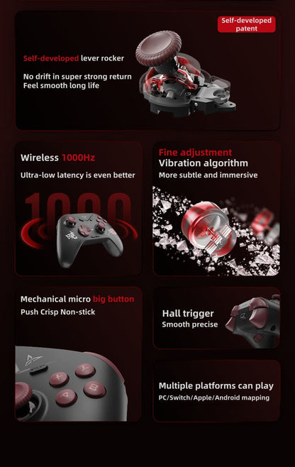 Naruto Akatsuki Cloud Wireless Game Controller, Anime Bluetooth Gamepad, No Drift Hall Joystick Gaming Controller, Custom Programmable Buttons Game Controller, Naruto Akatsuki Merch Gift for Anime & Game Fans