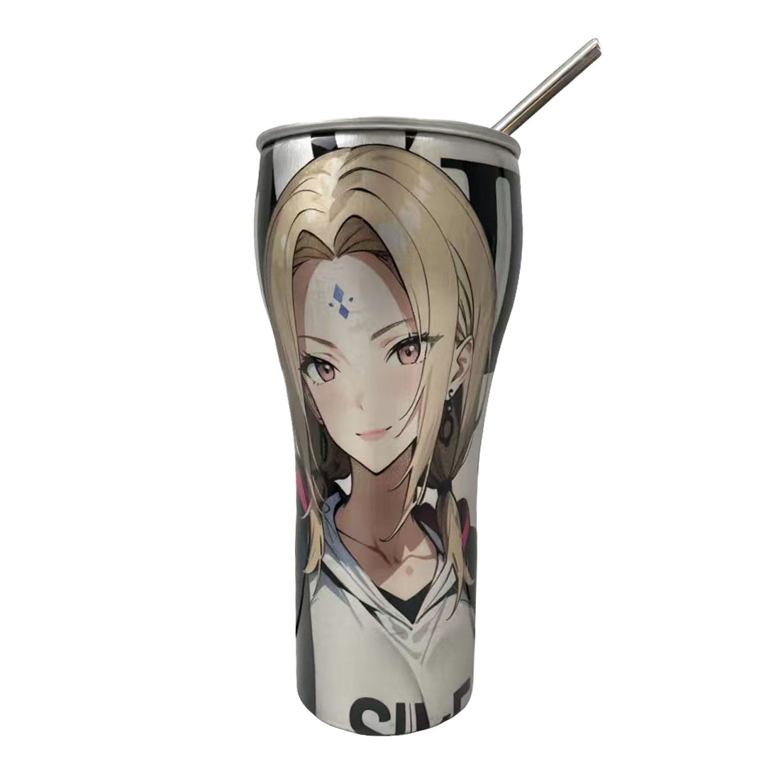 Naruto Anime 30oz Tumbler with Lid and Straw, Stainless Steel Insulated Travel Cup, Naruto Sasuke Kakashi Itachi Character Printed Coffee Mug, Naruto Merch Water Bottle Gift for Anime Fans