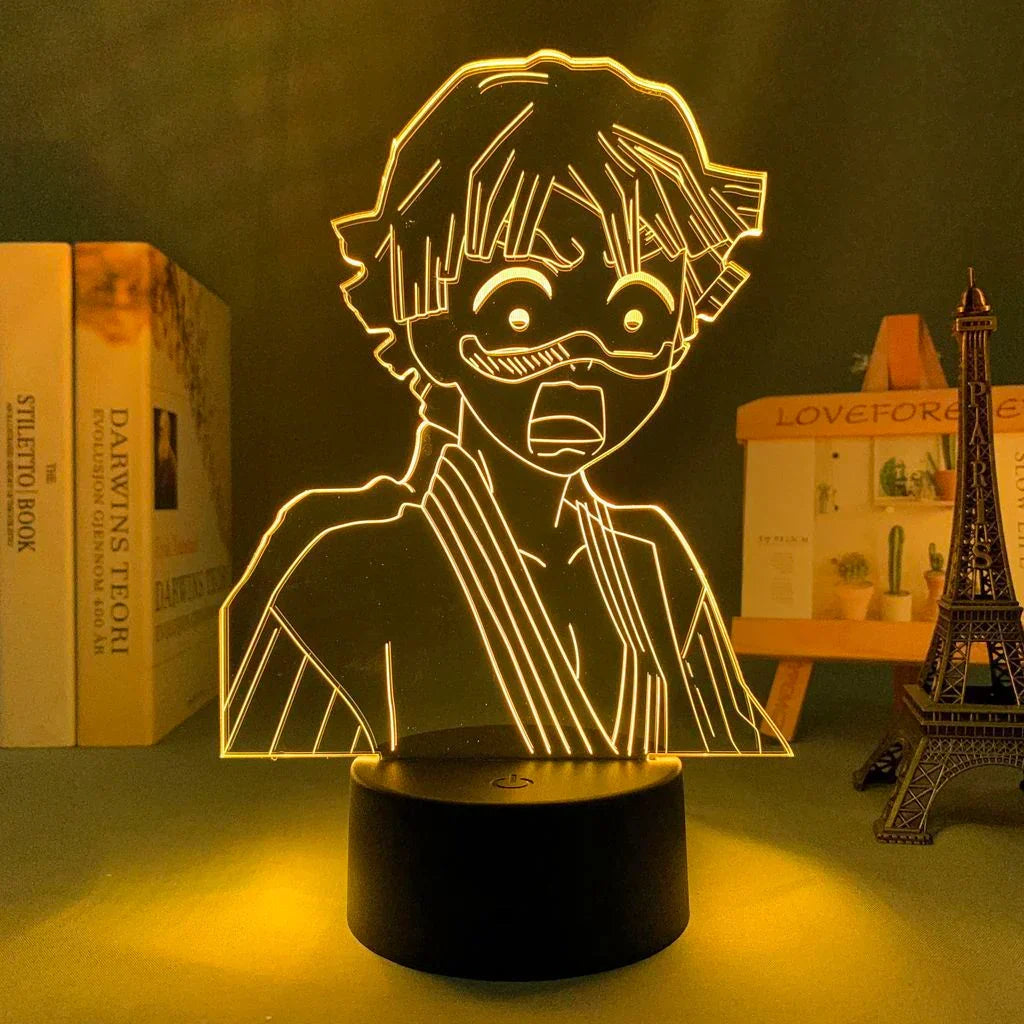 Demon Slayer 3D Illusion LED Night Light, Kimetsu No Yaiba Anime Character Table Lamp, Touch Control 7 Color Changing Acrylic Night Lamp, Bedroom Desktop Decor Birthday Gift for Demon Slayer Fans