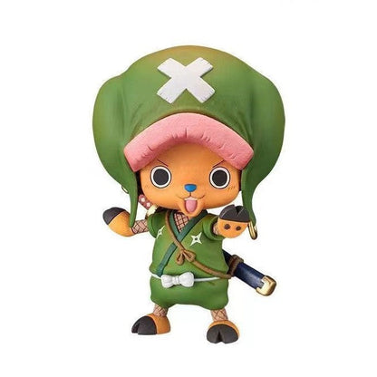 One Piece Wano Country Anime Figures, Luffy Zoro Sanji Nami Robin Chopper Brook Whitebeard PVC Statue, Wano Outfit Collectible Figurine, Desk Shelf Display Decoration, Birthday Gift for One Piece Anime Fans