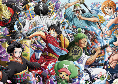 One Piece Anime Jigsaw Puzzle 1000 Pieces, Luffy Zoro Straw Hat Crew Collectible Puzzle, Challenging DIY Puzzle Game, Educational Toy & Wall Art Decor, Gift for One Piece Anime Fans
