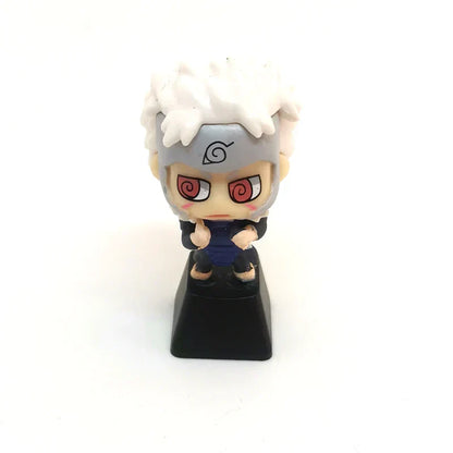 Naruto Anime Custom Keycap Set, Q Version Naruto Sasuke Itachi Kakashi Figurine Keycaps, Handmade 3D Resin Key Caps for Cherry MX Mechanical Keyboard, Anime Keyboard Decor Gift for Naruto Fans