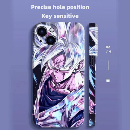 Dragon Ball Z Anime Phone Case for iPhone, Ultra Instinct Goku Vegeta Broly Character Print Protective Cover, DBZ Cool Manga Shockproof Film Phone Shell for iPhone Series Anime Fans
