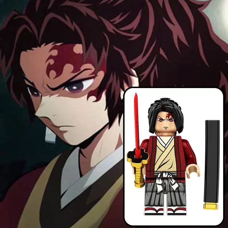 Demon Slayer Custom Minifigures, Anime Building Block Figures, Yoriichi Muzan Daki Gyutaro Hantengu Douma Kokushibo Collectible Brick Minifigs, Anime Character Construction Toy Gift for Fans