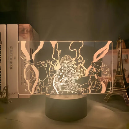Demon Slayer 3D Illusion LED Night Light, Kimetsu No Yaiba Anime Character Table Lamp, Touch Control 7 Color Changing Acrylic Night Lamp, Bedroom Desktop Decor Birthday Gift for Demon Slayer Fans