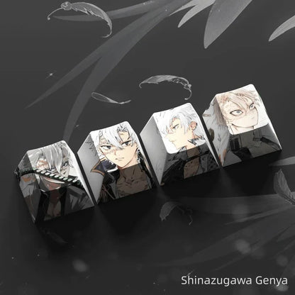 Demon Slayer Anime 1U Custom Keycap, 5-Sided Dye Sublimation PBT Keycap, Cherry MX Profile Artisan Character Keycaps, Replacement Key Cap for MX Switch Mechanical Keyboard, Anime Gaming Decor Fan Gift