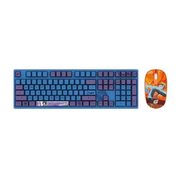 Naruto Anime Mechanical Keyboard and Mouse Combo, Uzumaki Naruto Uchiha Sasuke Themed Wired Gaming Keyboard Mouse Set, 108 Keys Full Size Keyboard, Anime Gaming Desktop Accessories, Gift for Naruto Fans Gamers