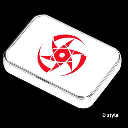Naruto Anime Wireless Earbuds, Sharingan Akatsuki Logo TWS Bluetooth Earphones with LED Charging Case, Portable Stereo Headphones, Anime Naruto Fan Collectible Gift