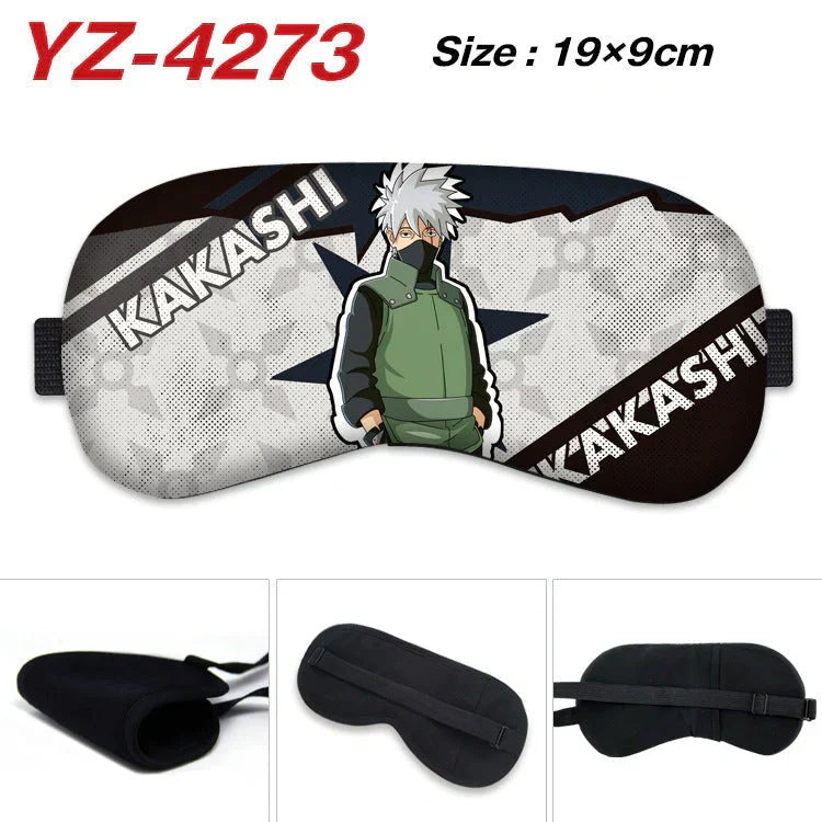 Naruto Anime Sleep Eye Mask, Uchiha Sasuke Itachi Madara Sakura Printed Blindfold, Soft Comfort Light Blocking Eye Cover for Travel Nap, Multiple Styles, Anime Fan Gift