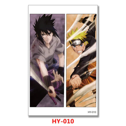 Naruto Anime Temporary Tattoo Stickers, Sharingan Akatsuki Uchiha Waterproof Fake Tattoos, Cosplay Body Art Stickers, Anime Party Decorations Gift for Naruto Fans