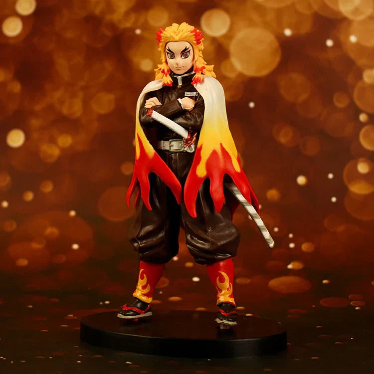 Demon Slayer Kimetsu no Yaiba Anime Figure, Tanjiro Nezuko Zenitsu Inosuke Shinobu Rengoku Collectible Statue, Demon Slayer Character Model Toy, Anime Figurine Desk Decor Gift for Anime Fans