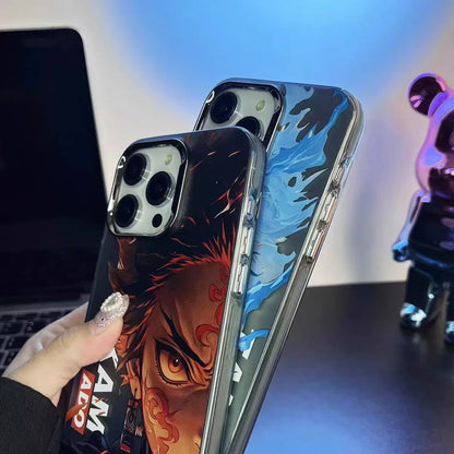 Demon Slayer Tanjiro Phone Case, HD Printed Shockproof Soft Bumper Protective Anime Phone Cover, Cool Kamado Tanjiro Anime Case for iPhone, Anime Fan Gift