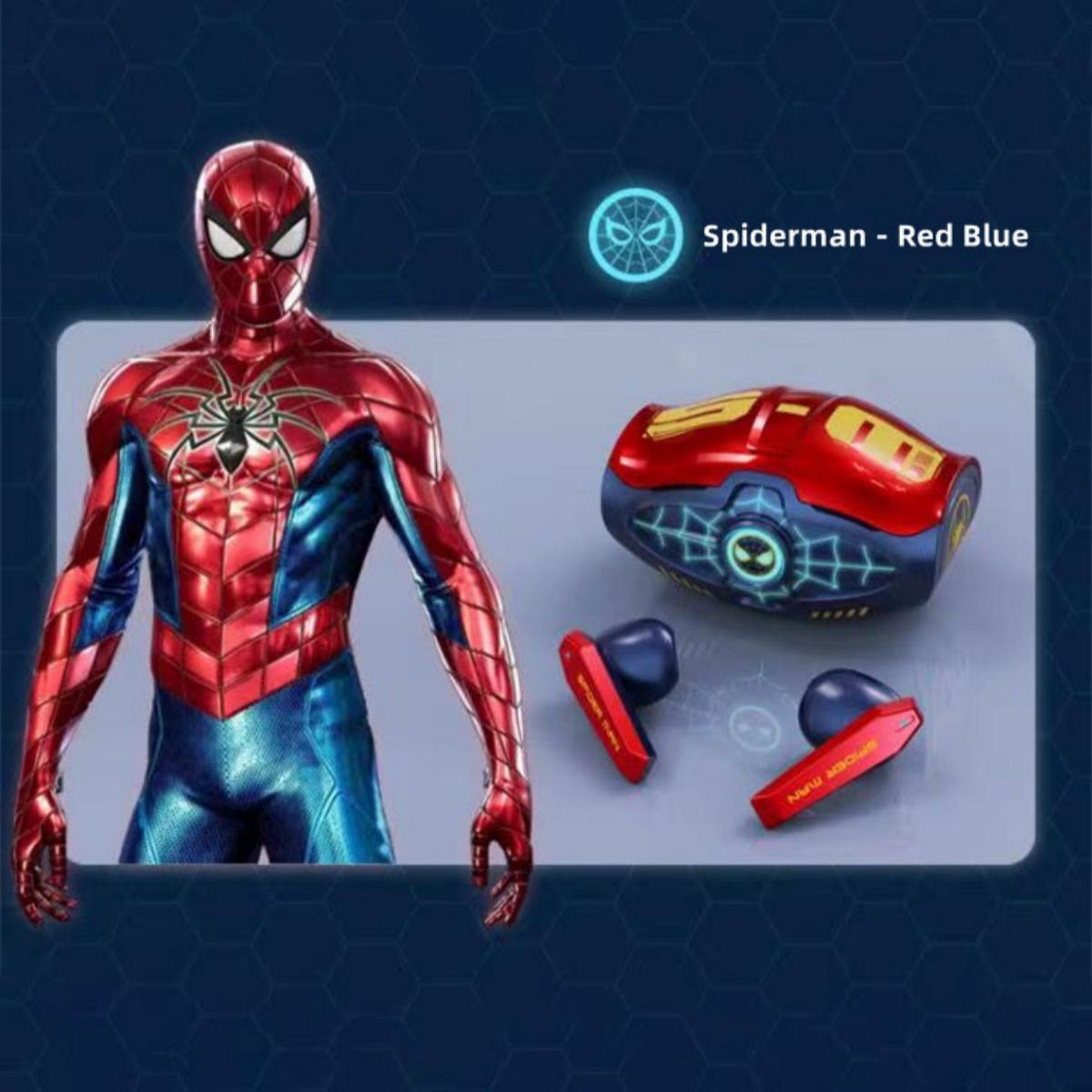 Marvel Avengers Spider‑Man Iron Man TWS True Wireless Gaming Earbuds, Bluetooth 5.3 Headphones 30ms Ultra Low Latency 13mm Driver Type‑C Charging for Game Music
