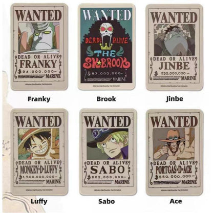 One Piece Wanted Poster Mouse Pad, Anime Bounty Poster Non-Slip Rubber Mousepad, One Piece Luffy Zoro Nami Chopper Robin Gaming Desk Mat, Office Desktop Decor Gift for Anime Fans