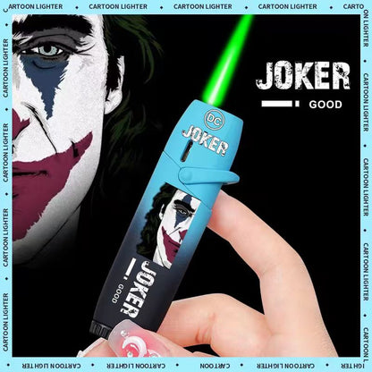 One Piece Slam Dunk Joker Harley Quinn Green Flame Torch Lighter, Windproof Jet Flame Pocket Lighter, Anime Fan Collectible Gift