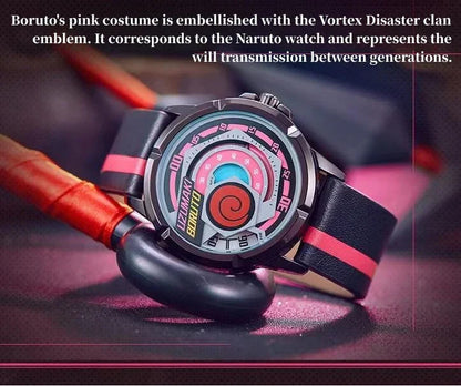 Boruto Naruto Next Generations Anime Wrist Watch, Uzumaki Boruto Sasuke Sarada Sharingan Analog Quartz Watch, Silicone Strap Anime Cosplay Watch, Collectible Gift for Naruto Anime Fans