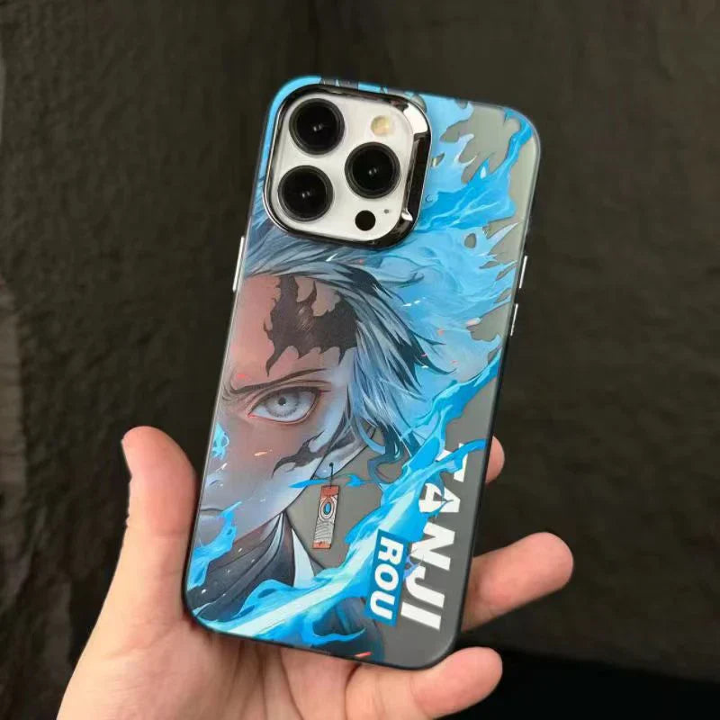 Demon Slayer Tanjiro Phone Case, HD Printed Shockproof Soft Bumper Protective Anime Phone Cover, Cool Kamado Tanjiro Anime Case for iPhone, Anime Fan Gift
