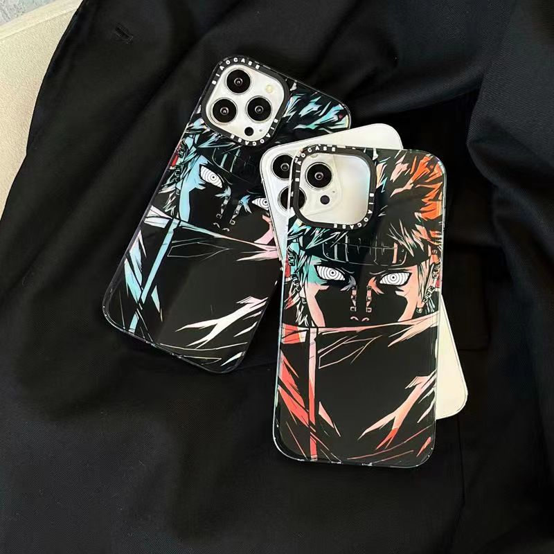 Naruto Anime Phone Case for iPhone, Obito Uchiha Manga Character Print Shockproof Protective Case, Cool Naruto Graphic Phone Cover, Naruto Anime Merch Gift for Anime Fans