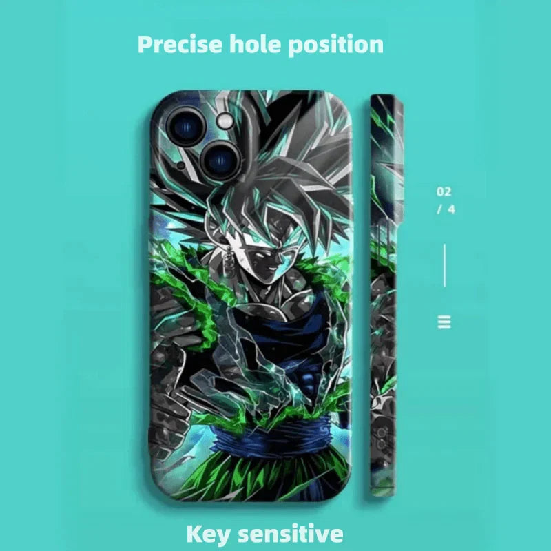 Dragon Ball Z Anime Phone Case for iPhone, Ultra Instinct Goku Vegeta Broly Character Print Protective Cover, DBZ Cool Manga Shockproof Film Phone Shell for iPhone Series Anime Fans