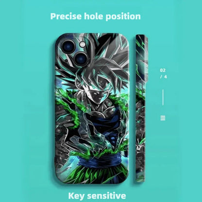 Dragon Ball Z Anime Phone Case for iPhone, Ultra Instinct Goku Vegeta Broly Character Print Protective Cover, DBZ Cool Manga Shockproof Film Phone Shell for iPhone Series Anime Fans